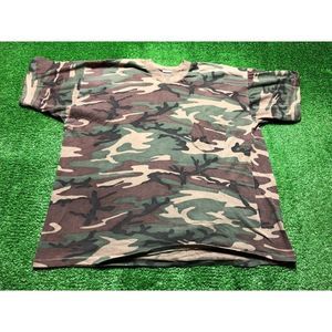 Vintage 90s Mossy Oak Camouflaged Hunting Men's Short Sleeve Tee  XL Brown USA
